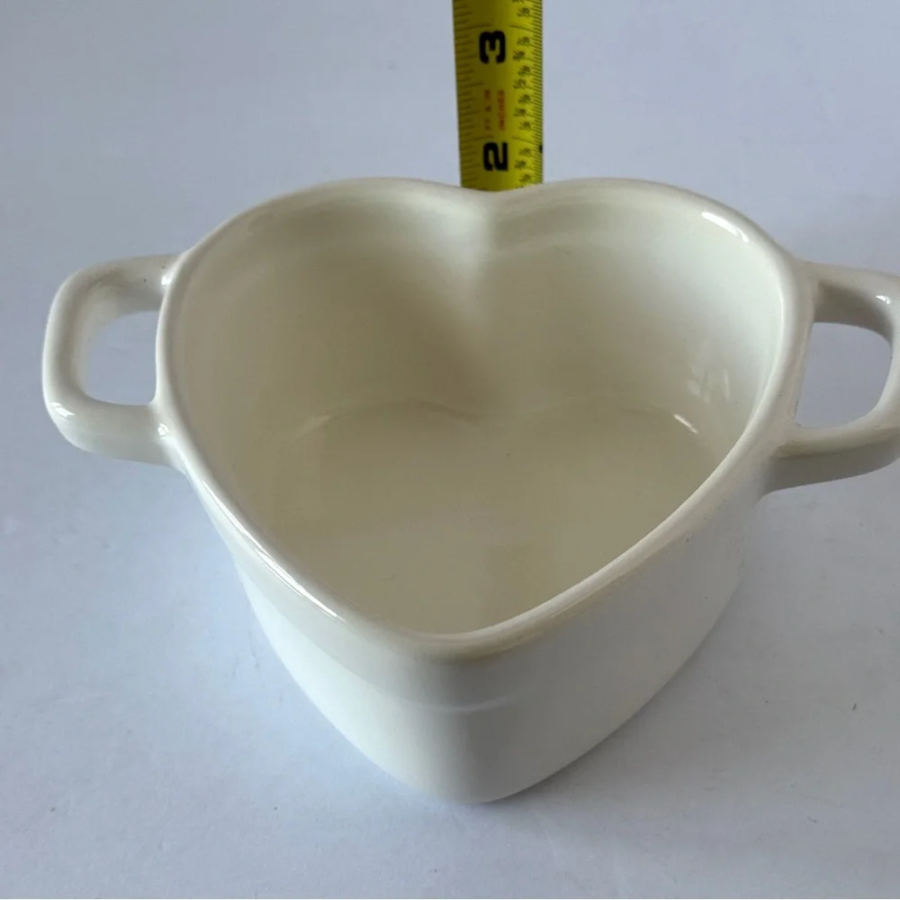 Martha Stewart Heart Cocottes Stoneware — Cream
